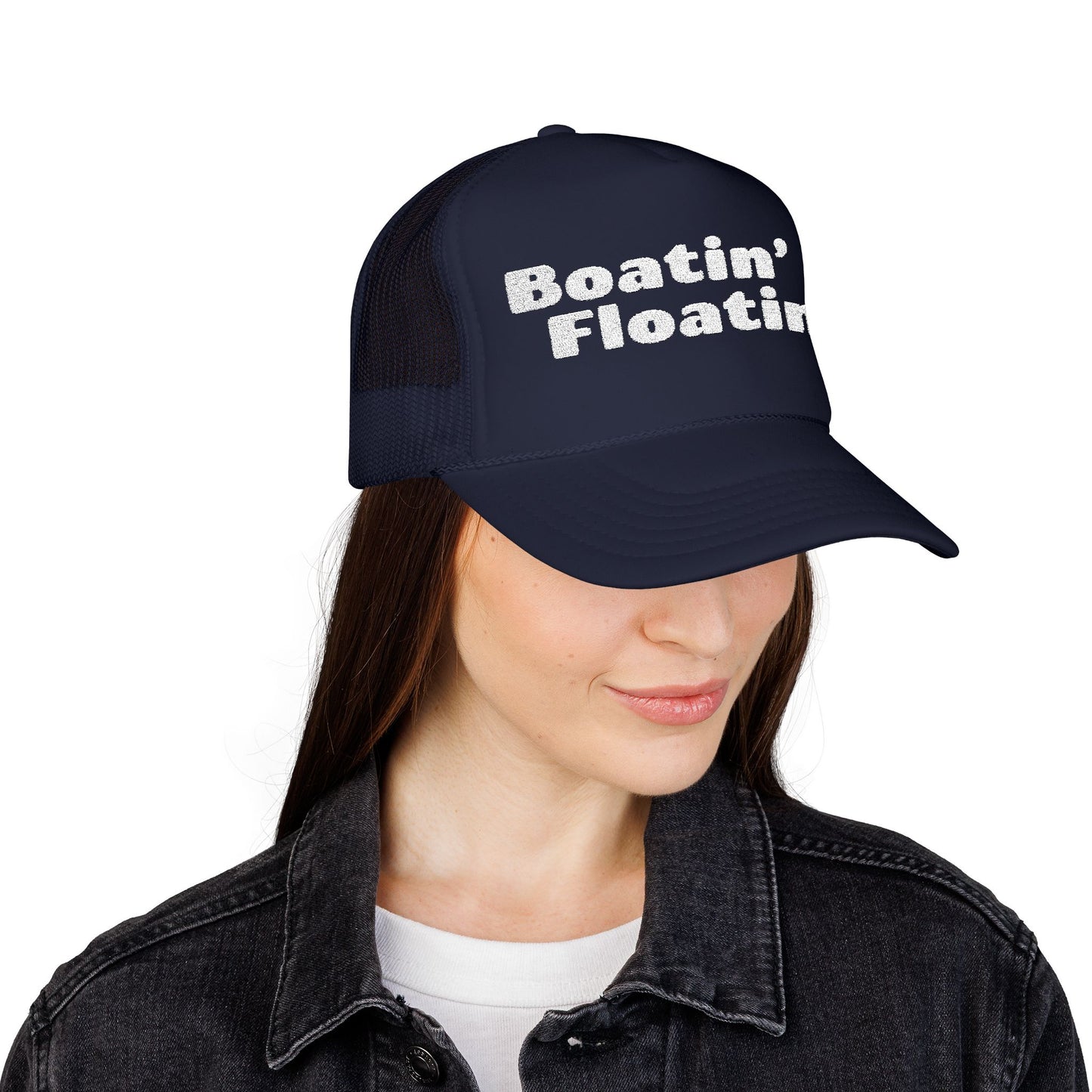 Boatin' & Floatin' Embroidered Trucker Hat