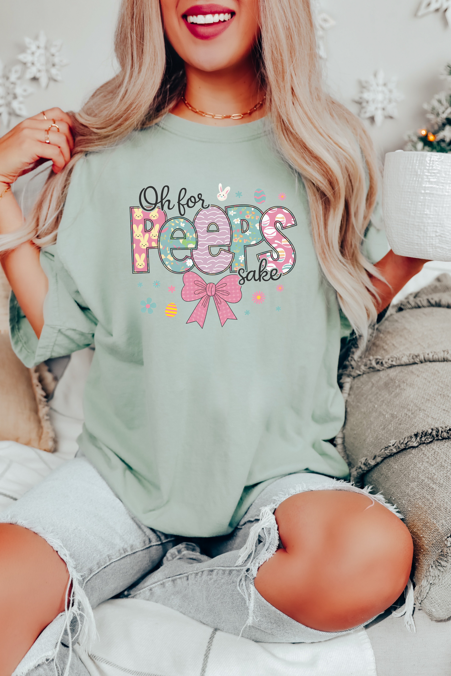 Oh For Peeps Sake Comfort Colors Easter T-shirt