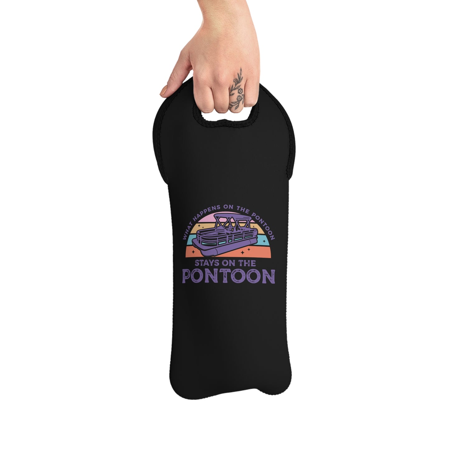 Funny Pontoon Neoprene Beverage Tote