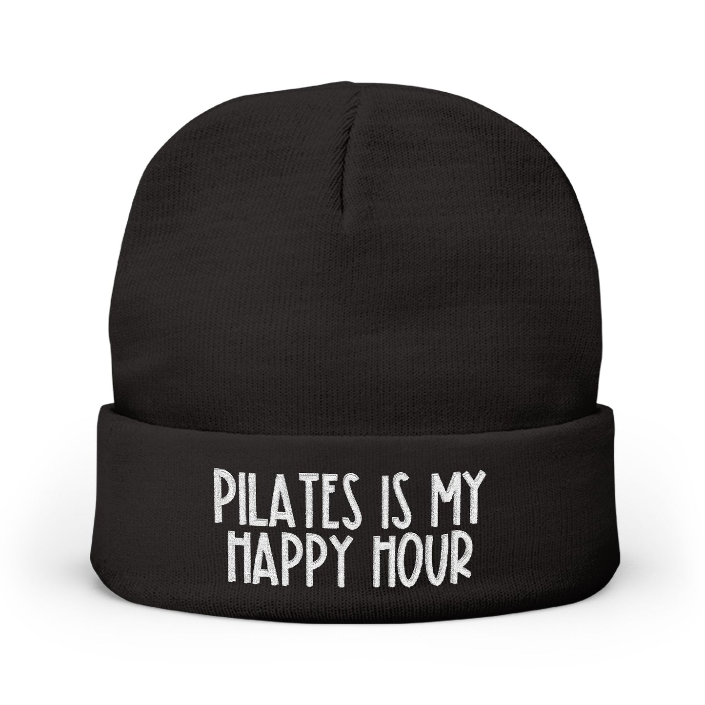 Pilates Is My Happy Hour Knit Beanie