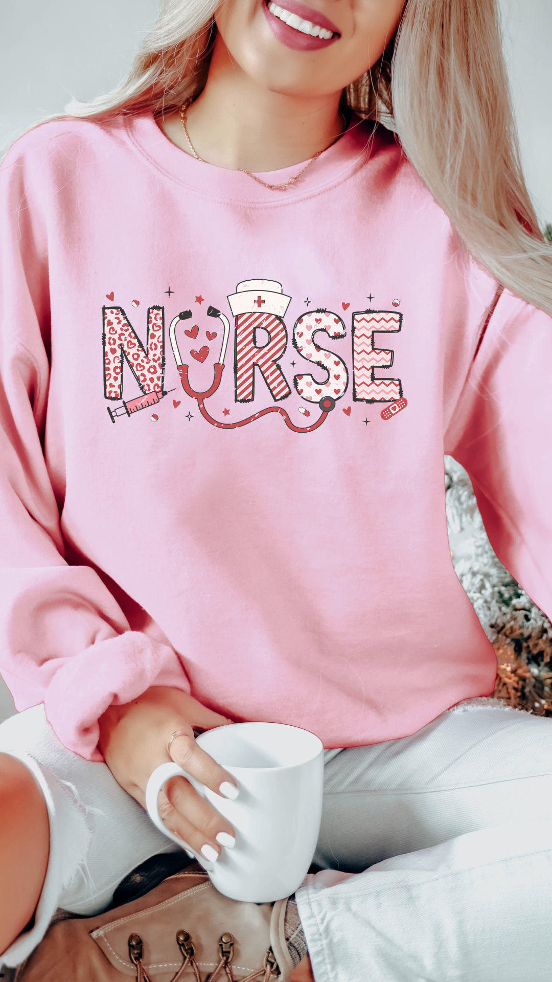 Nurse Valentine Themed Sweatshirt