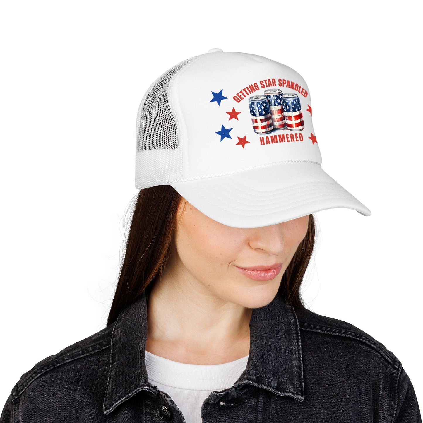 Getting Star Spangled Hammered Trucker Hat