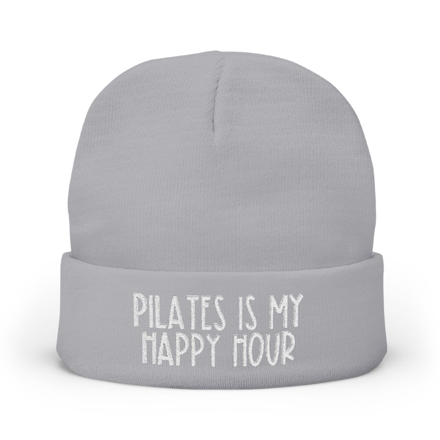 Pilates Is My Happy Hour Knit Beanie