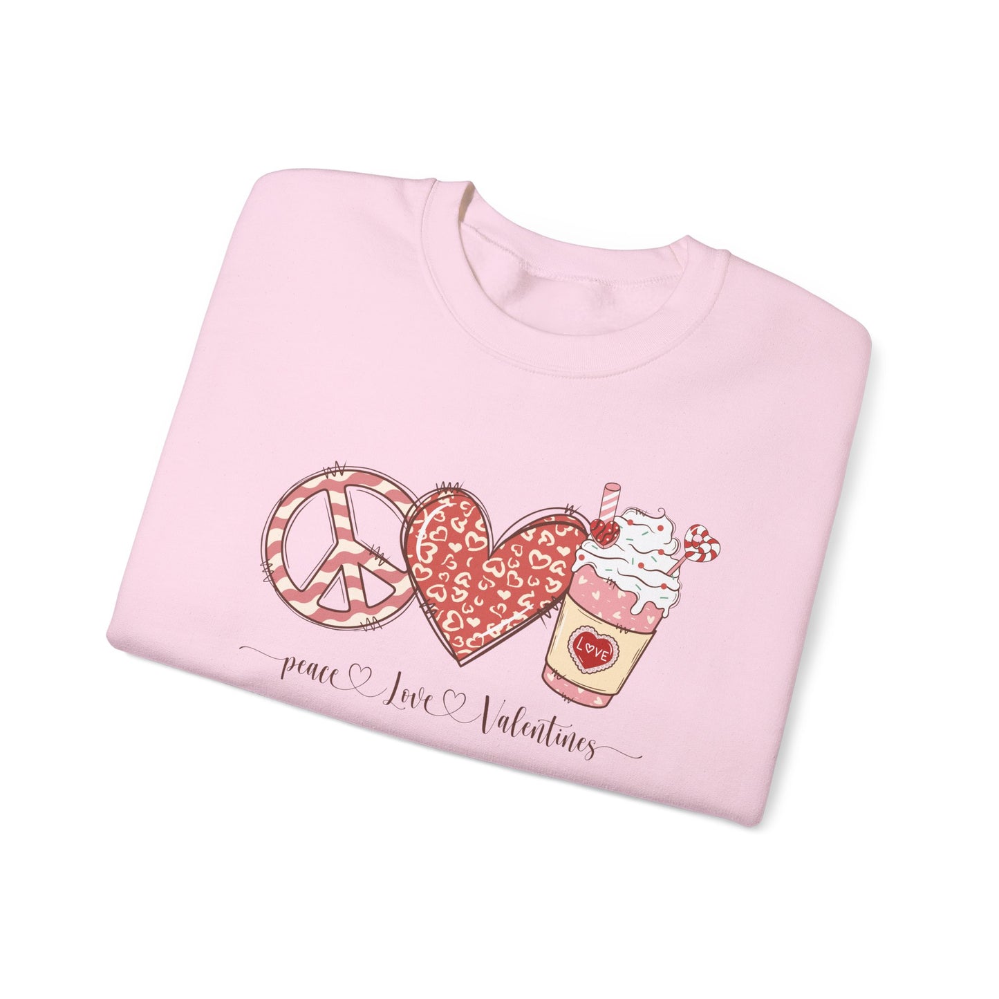 Peace, Love, Valentines Sweatshirt