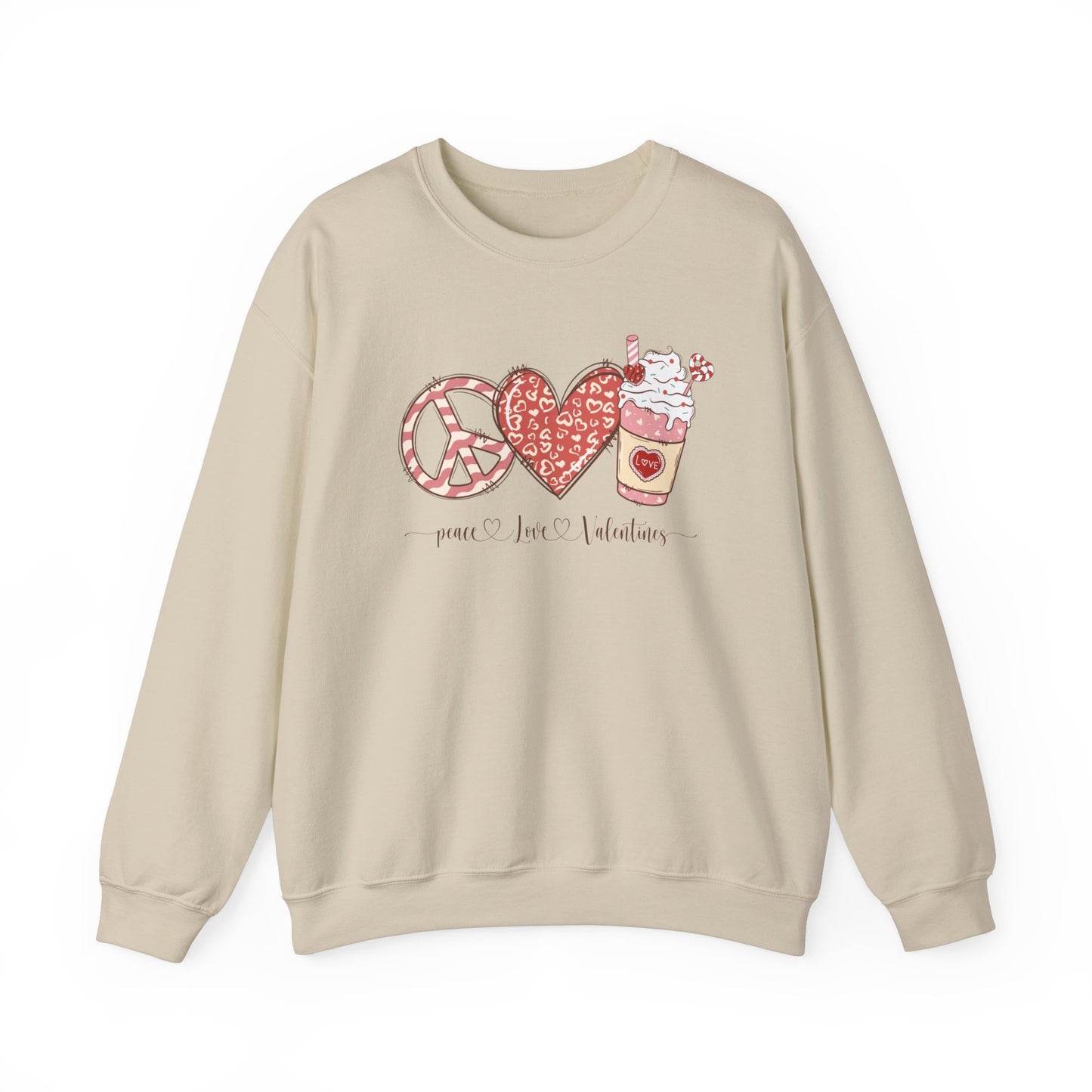 Peace, Love, Valentines Sweatshirt