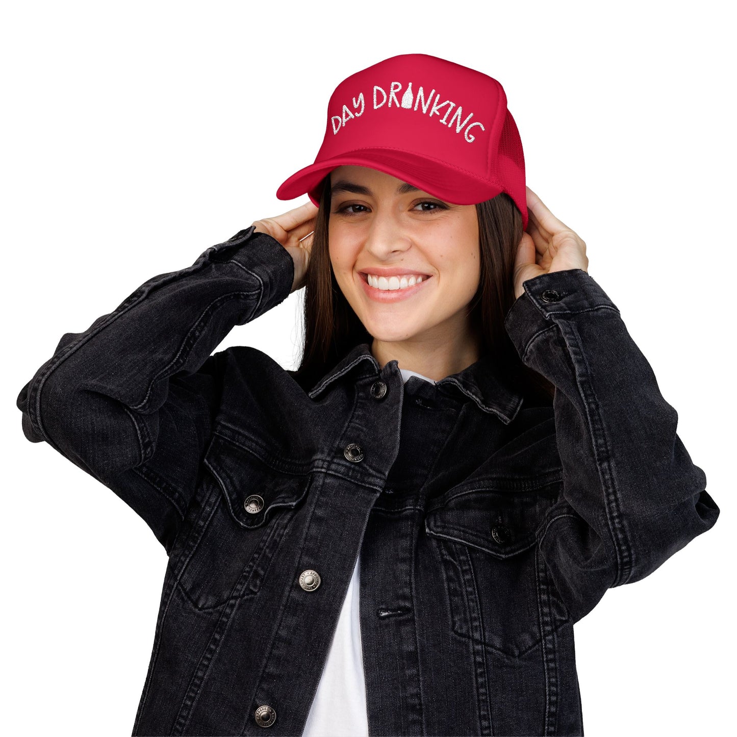 Day Drinking Embroidered Trucker Hat