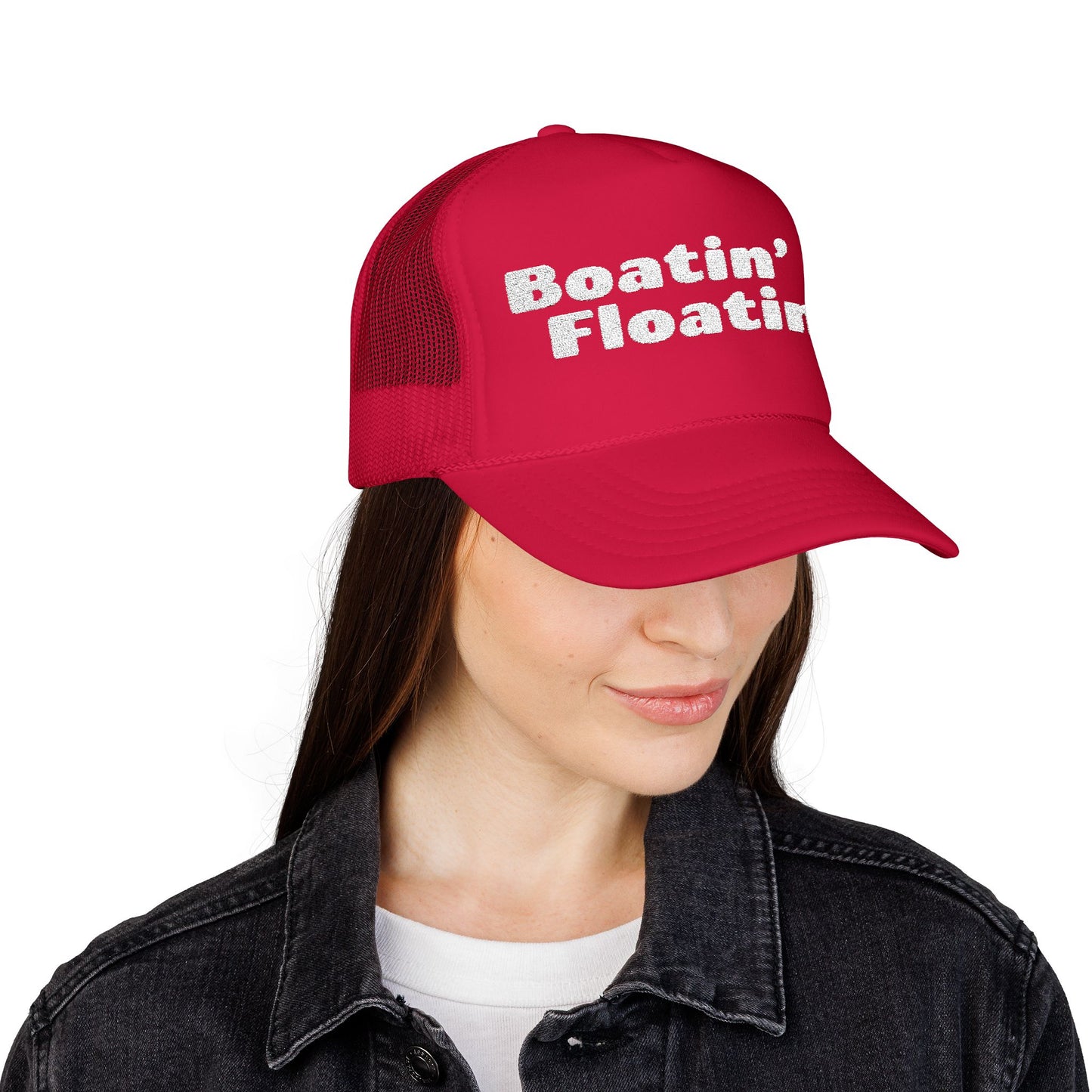 Boatin' & Floatin' Embroidered Trucker Hat