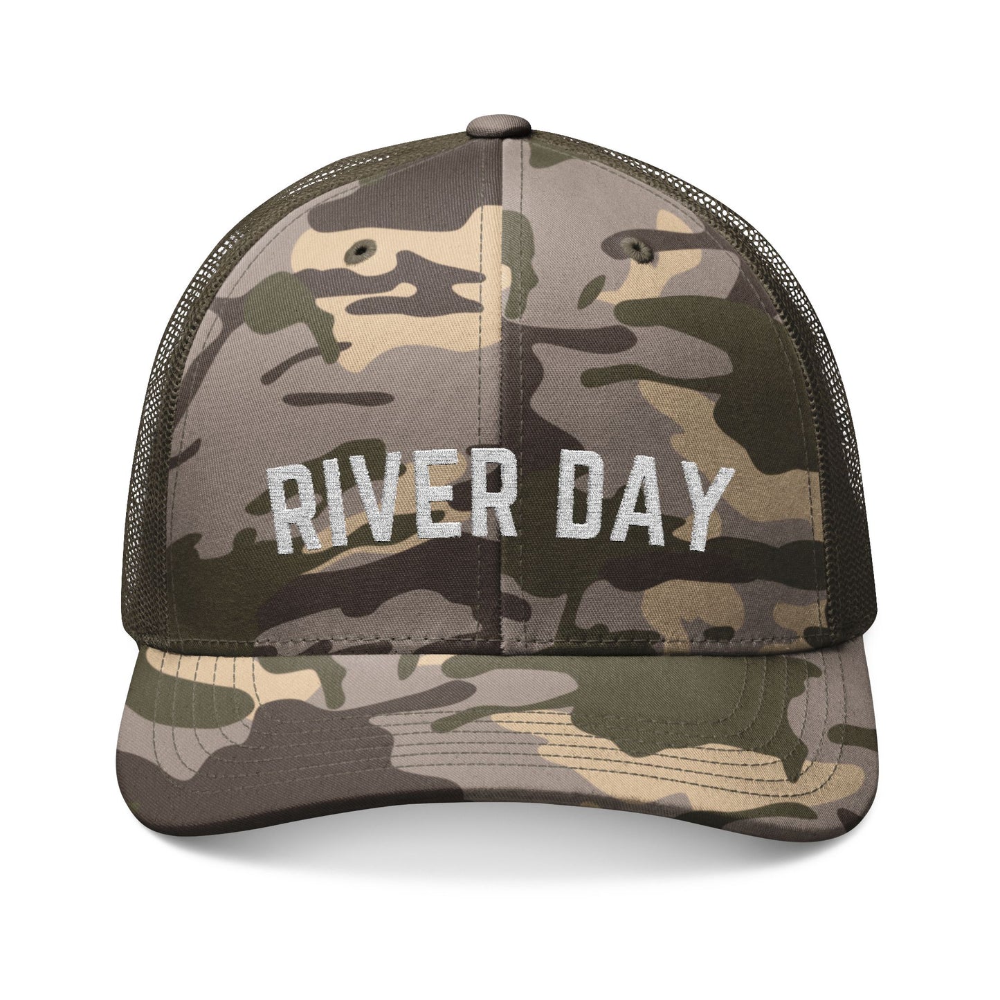 River Day- Embroidered Camo Hat