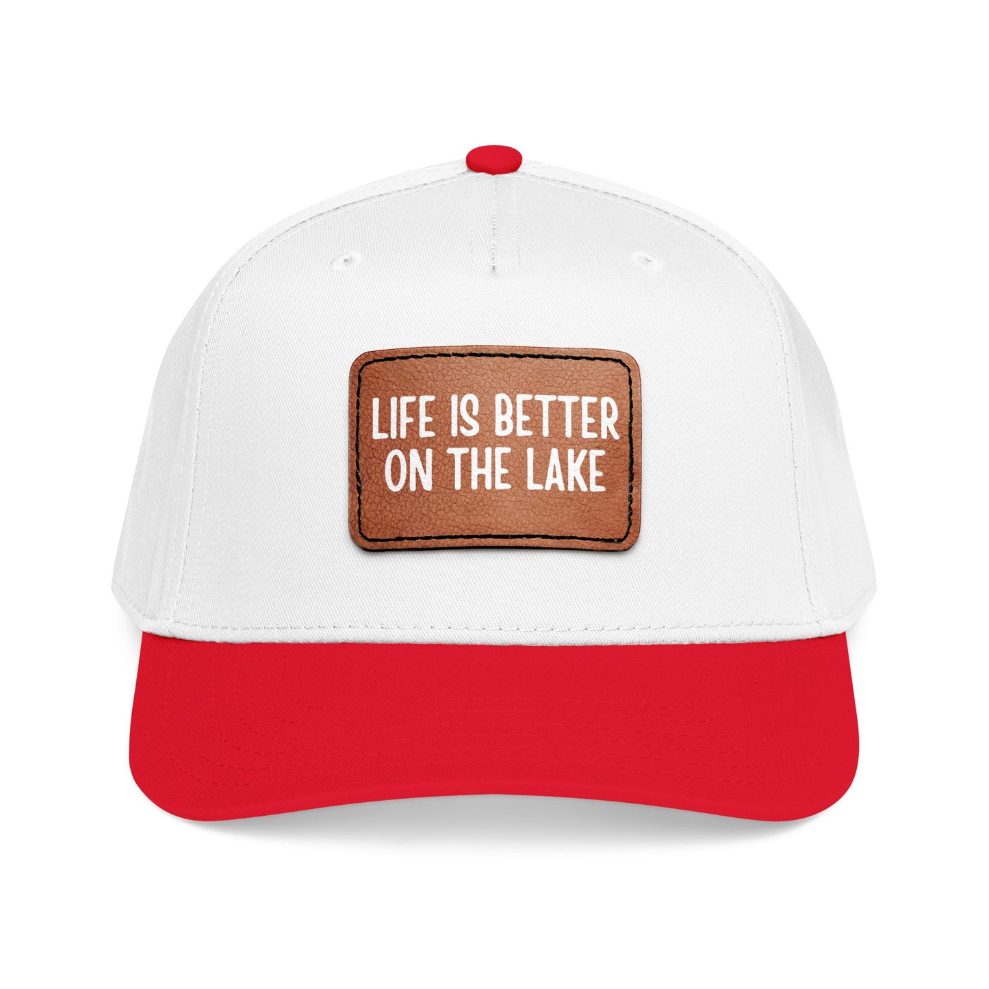 Life Is Better On The Lake- Leather Patch Baseball Cap