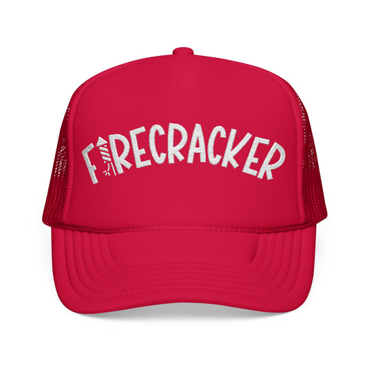Firecracker Embroidered Trucker Hat