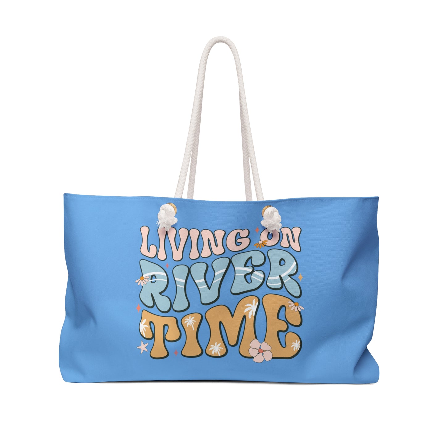 Living on River Time Weekender Bag