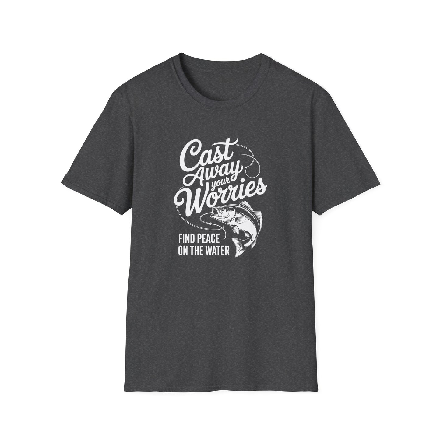 Cast Away Your Worries, Find Peace on the Water T-shirt