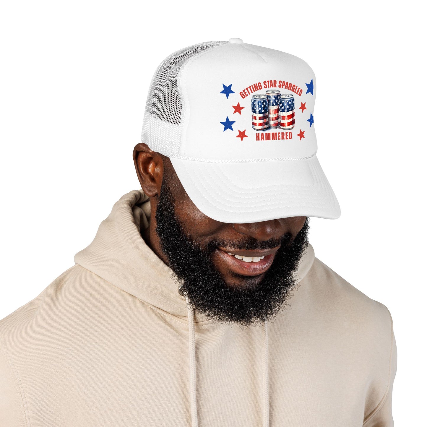 Getting Star Spangled Hammered Trucker Hat