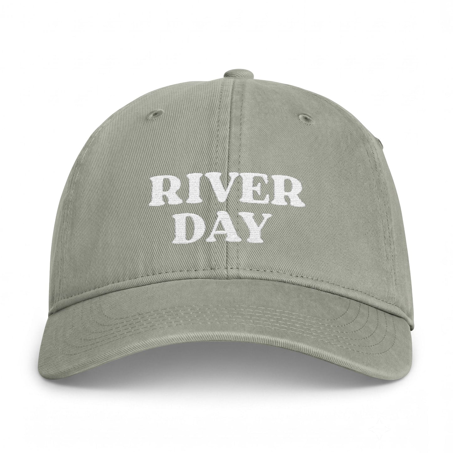 Washed River Day Embroidered Hat