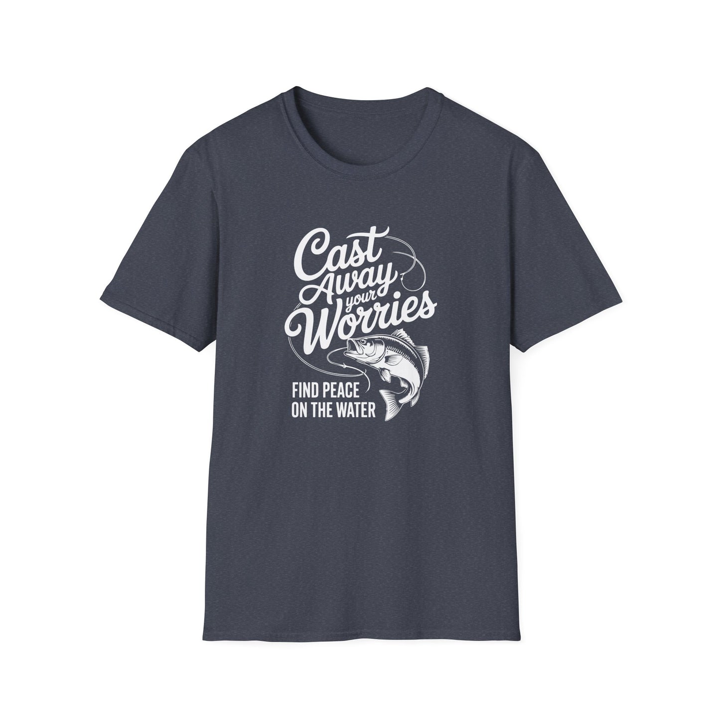 Cast Away Your Worries, Find Peace on the Water T-shirt