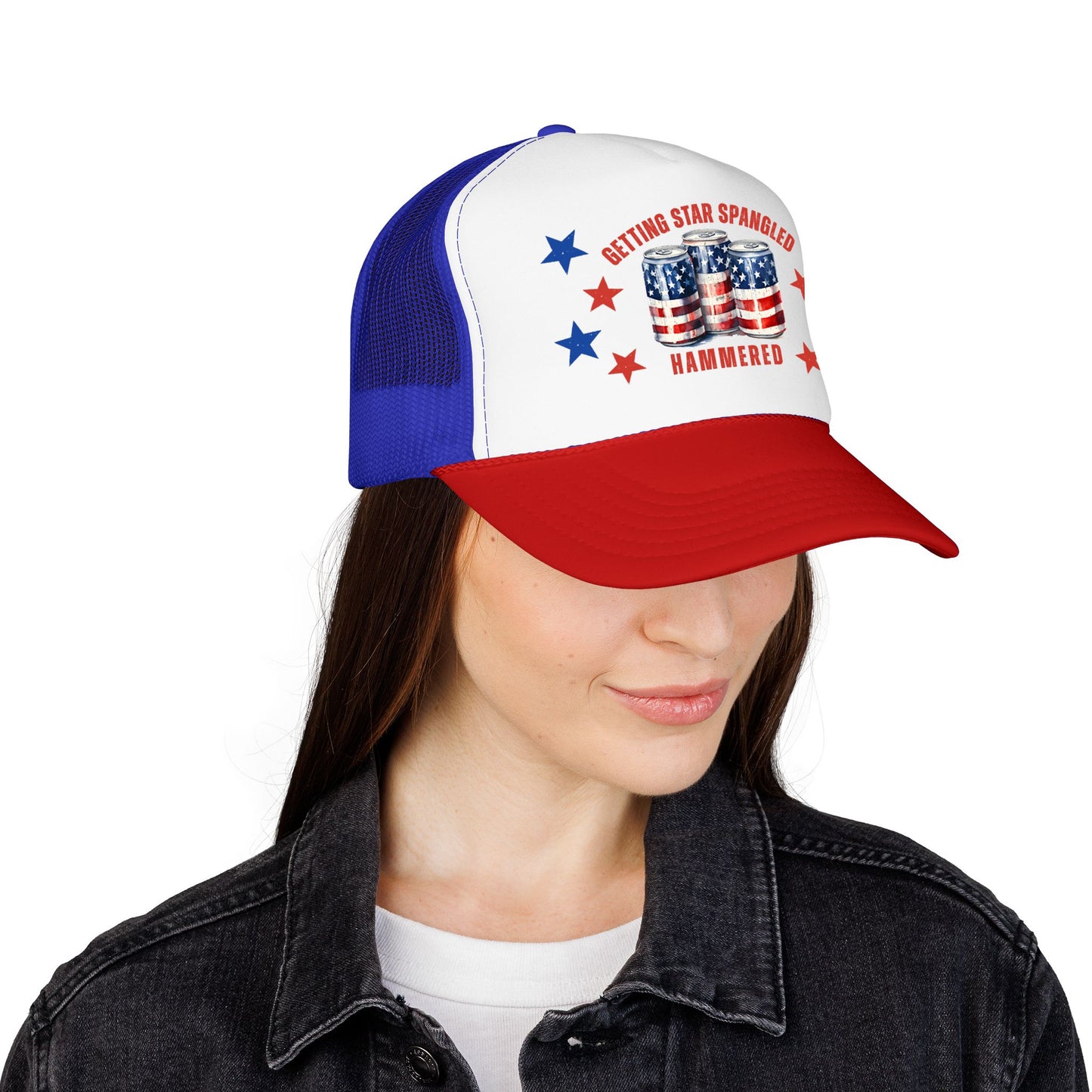 Getting Star Spangled Hammered Trucker Hat