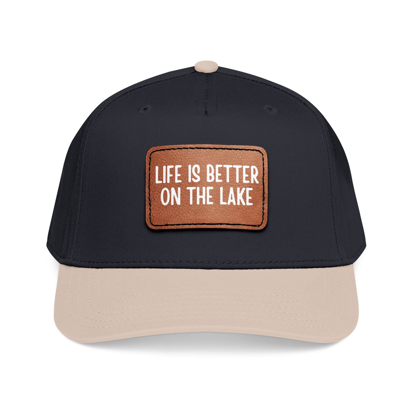 Life Is Better On The Lake- Leather Patch Baseball Cap