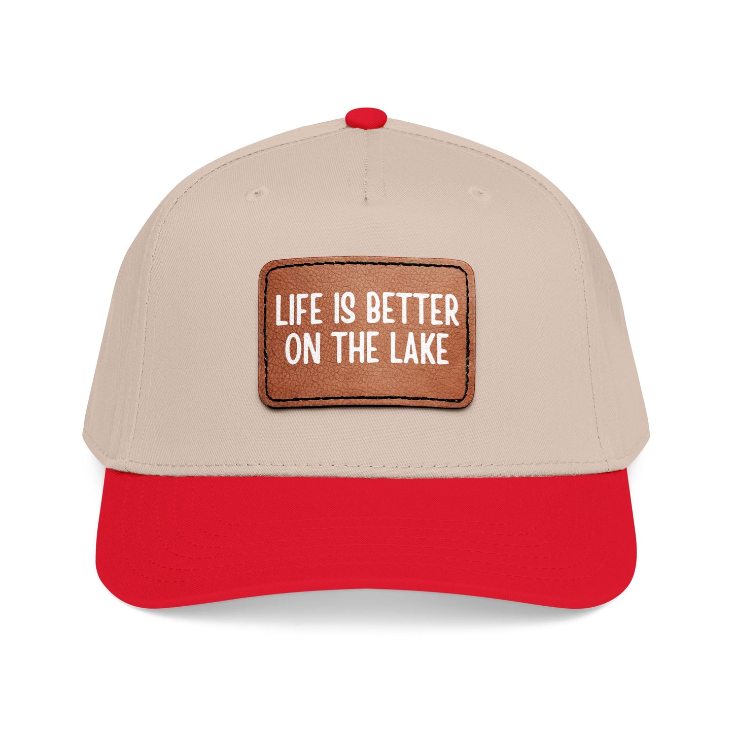 Life Is Better On The Lake- Leather Patch Baseball Cap