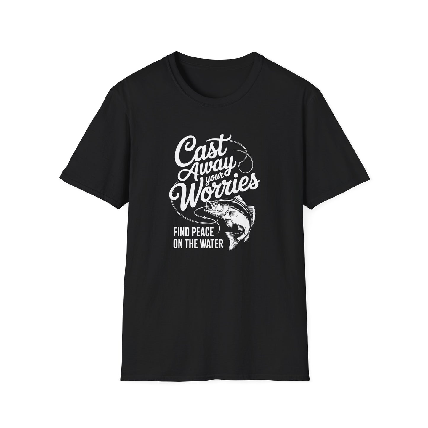 Cast Away Your Worries, Find Peace on the Water T-shirt