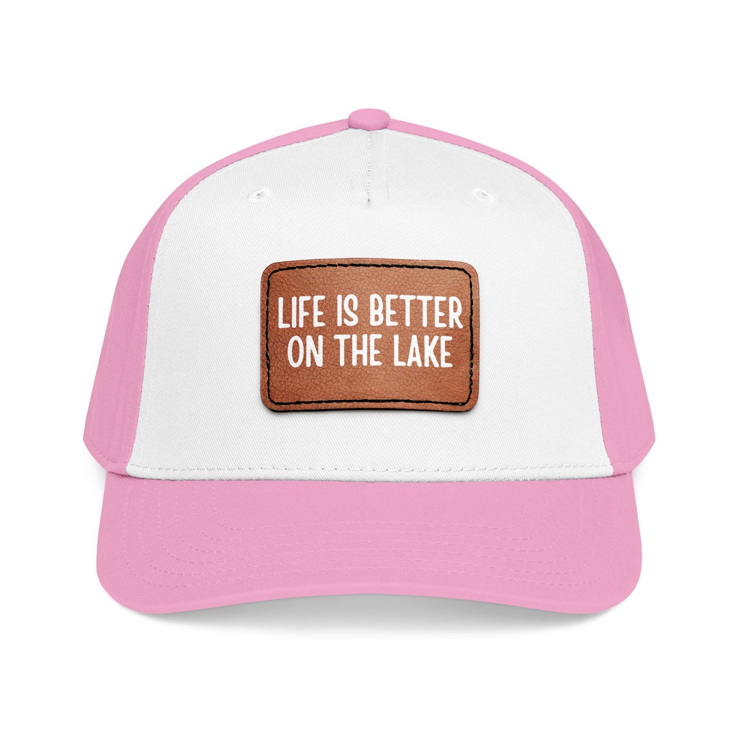 Life Is Better On The Lake- Leather Patch Baseball Cap