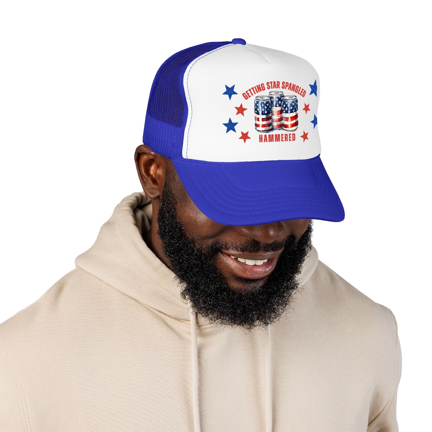 Getting Star Spangled Hammered Trucker Hat
