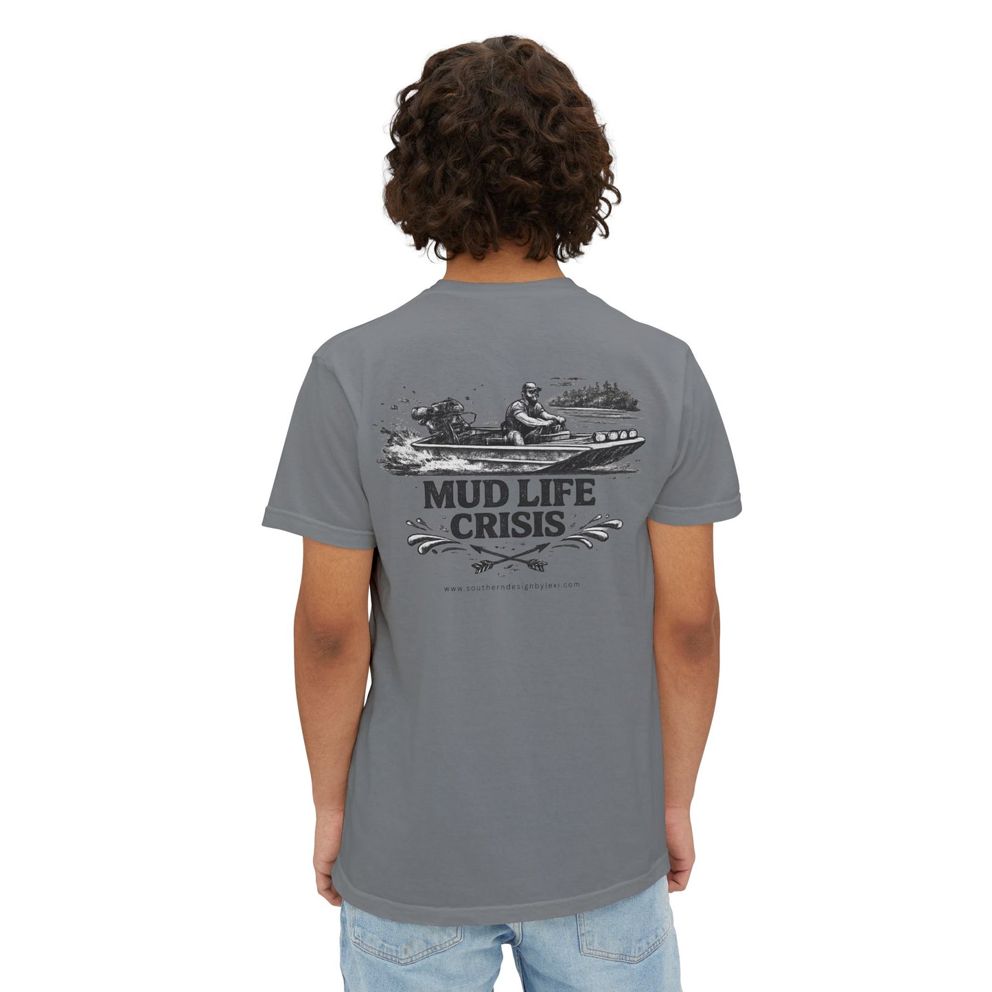 Mud Life Crisis Pocket Comfort Colors T-Shirt