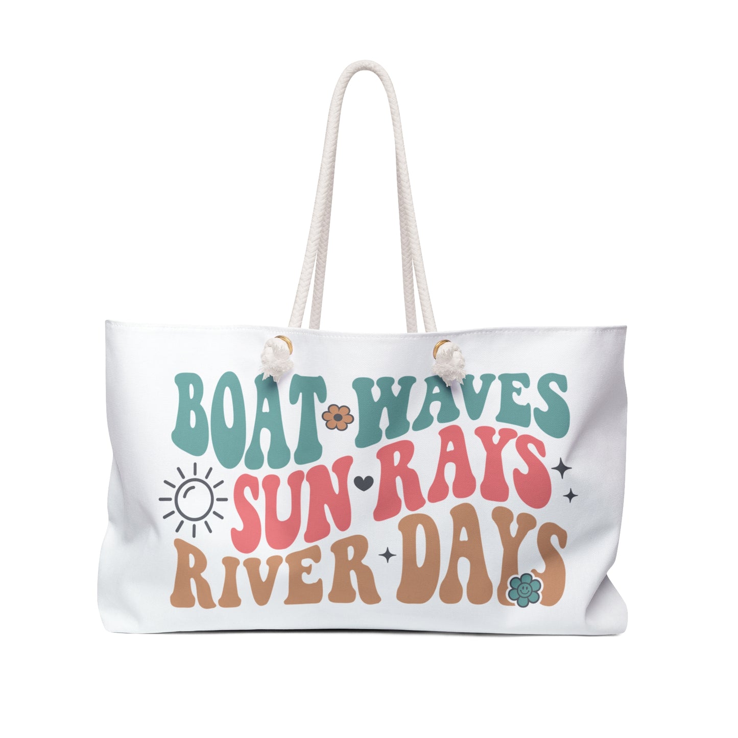 Boat Waves Sun Rays River Days Weekender Bag
