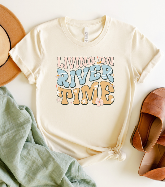 Living on River Time Graphic Tee