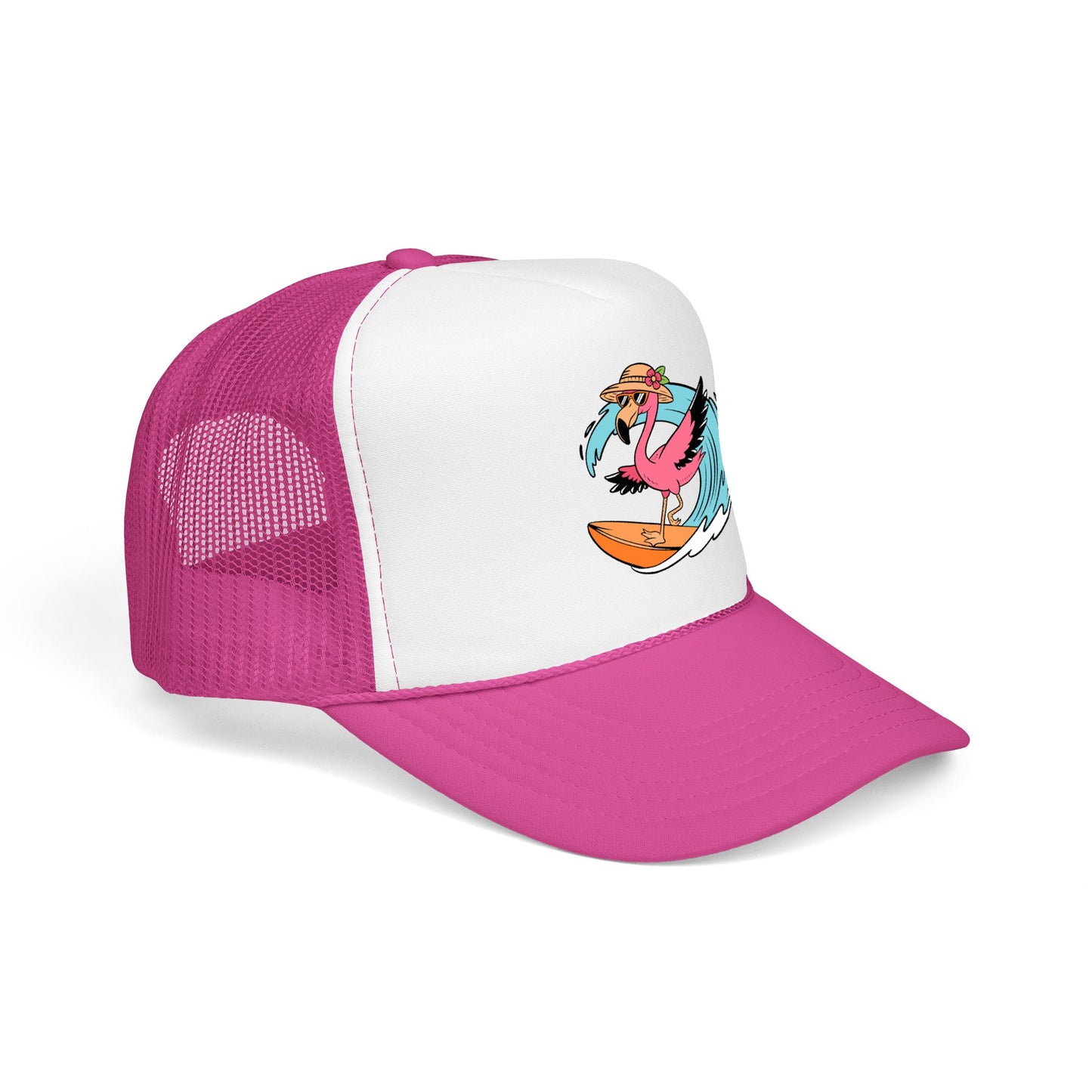 Surfing Flamingo Trucker Hat