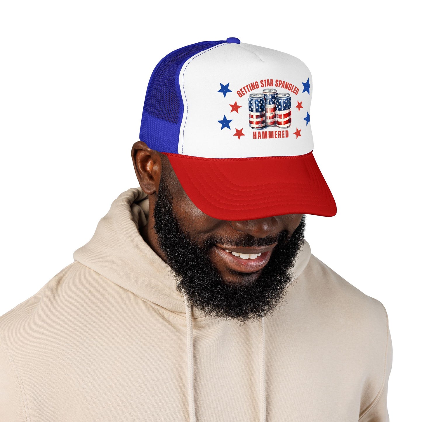 Getting Star Spangled Hammered Trucker Hat