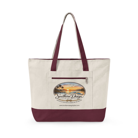 Rooted in the South, Raised on the Water Canvas Tote Bag