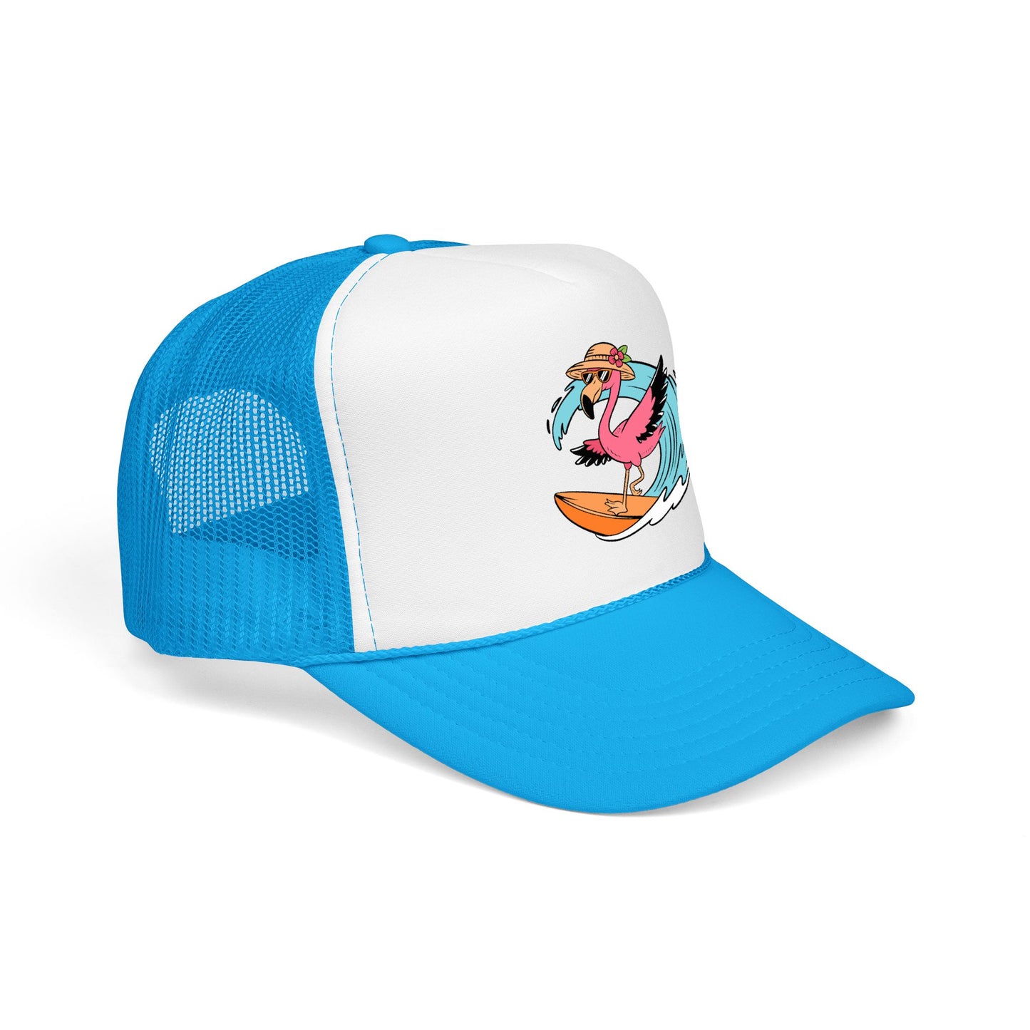 Surfing Flamingo Trucker Hat