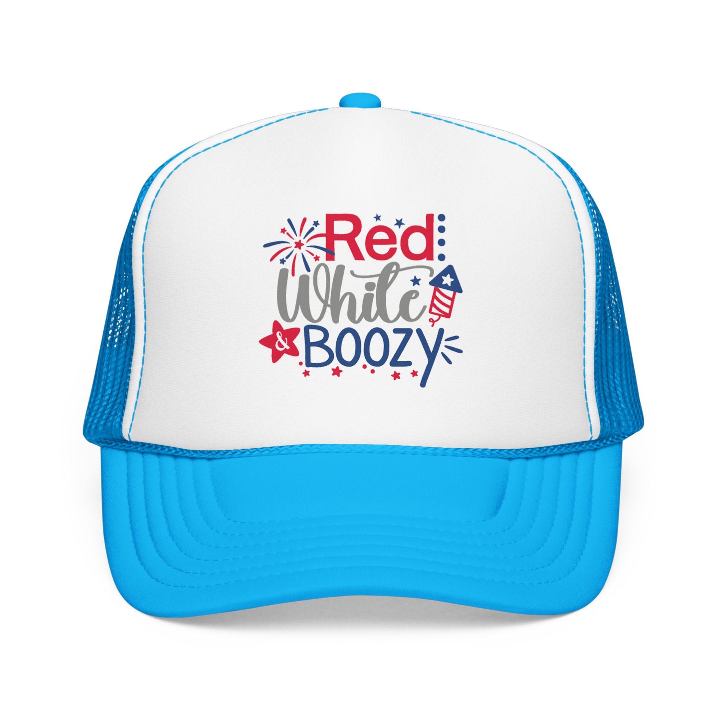 Red White Boozy Trucker Hat