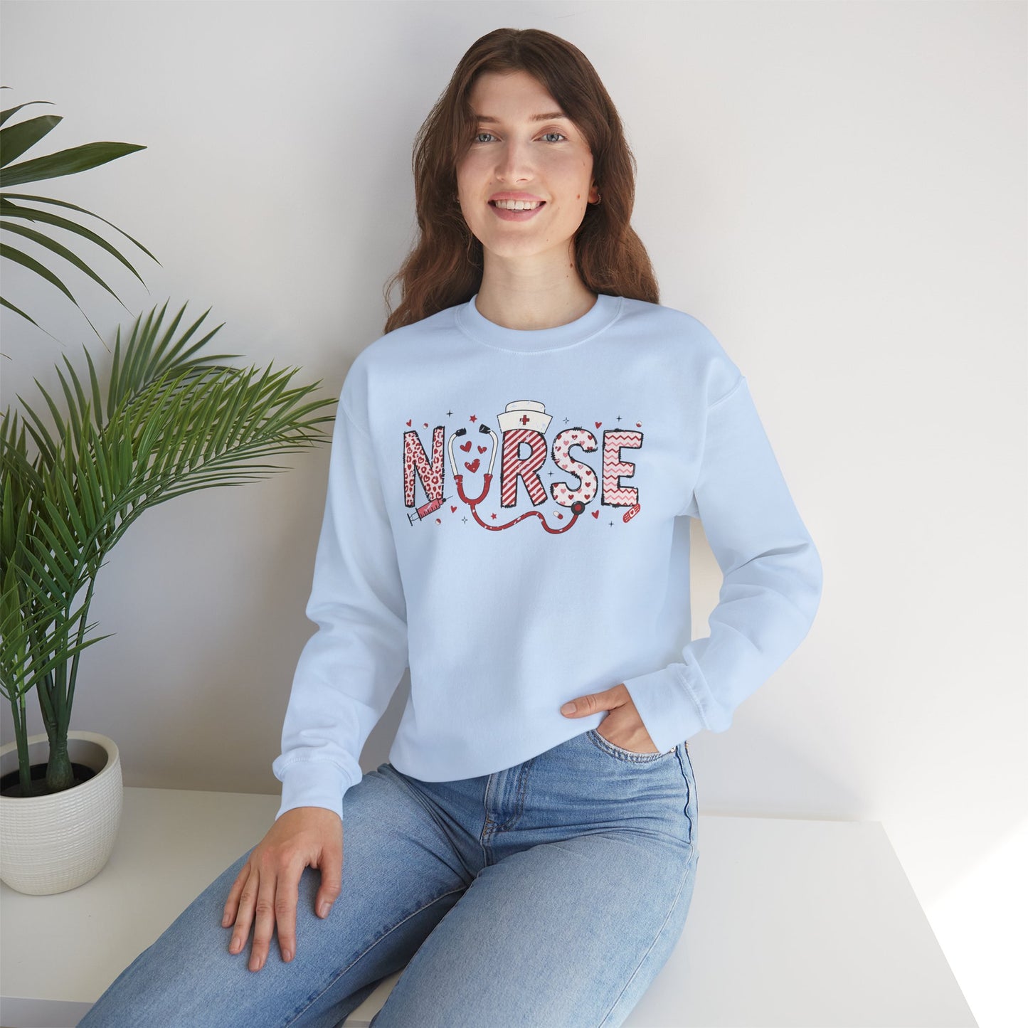 Nurse Valentine Themed Sweatshirt