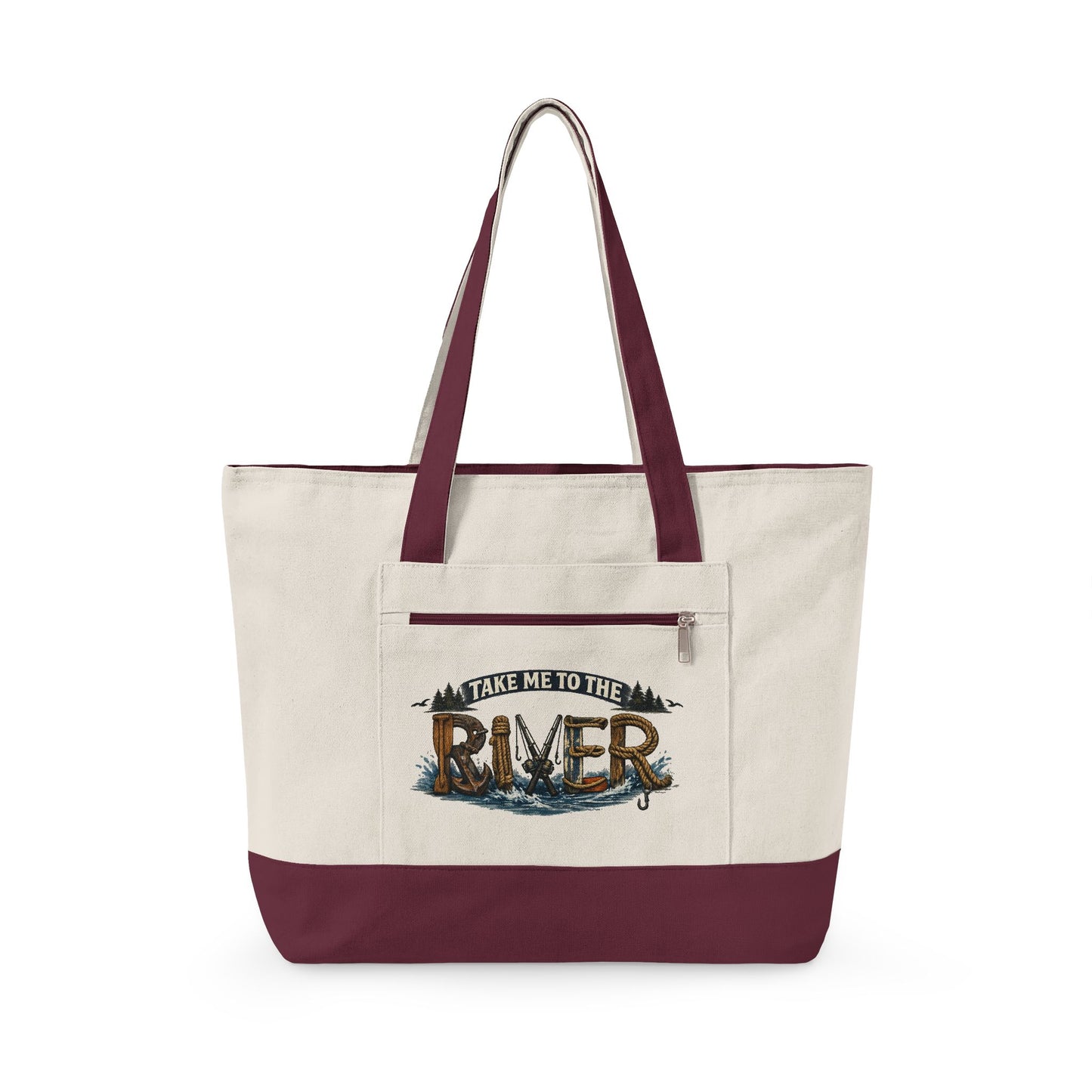 Take Me to the River Canvas Tote
