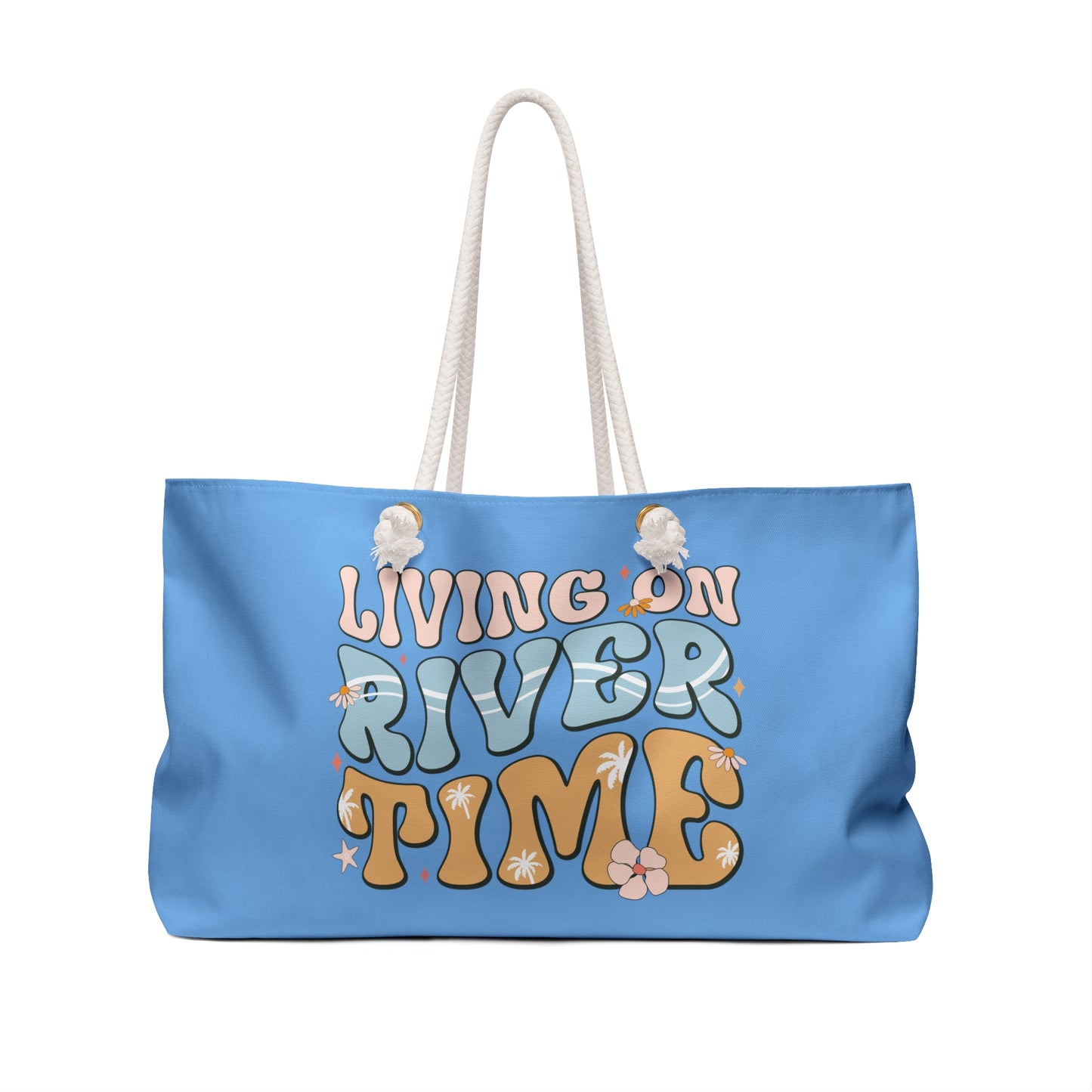 Living on River Time Weekender Bag