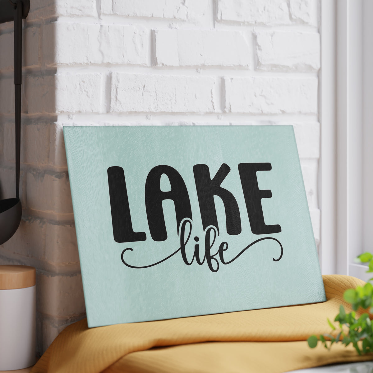 Lake Life Glass Cutting Board