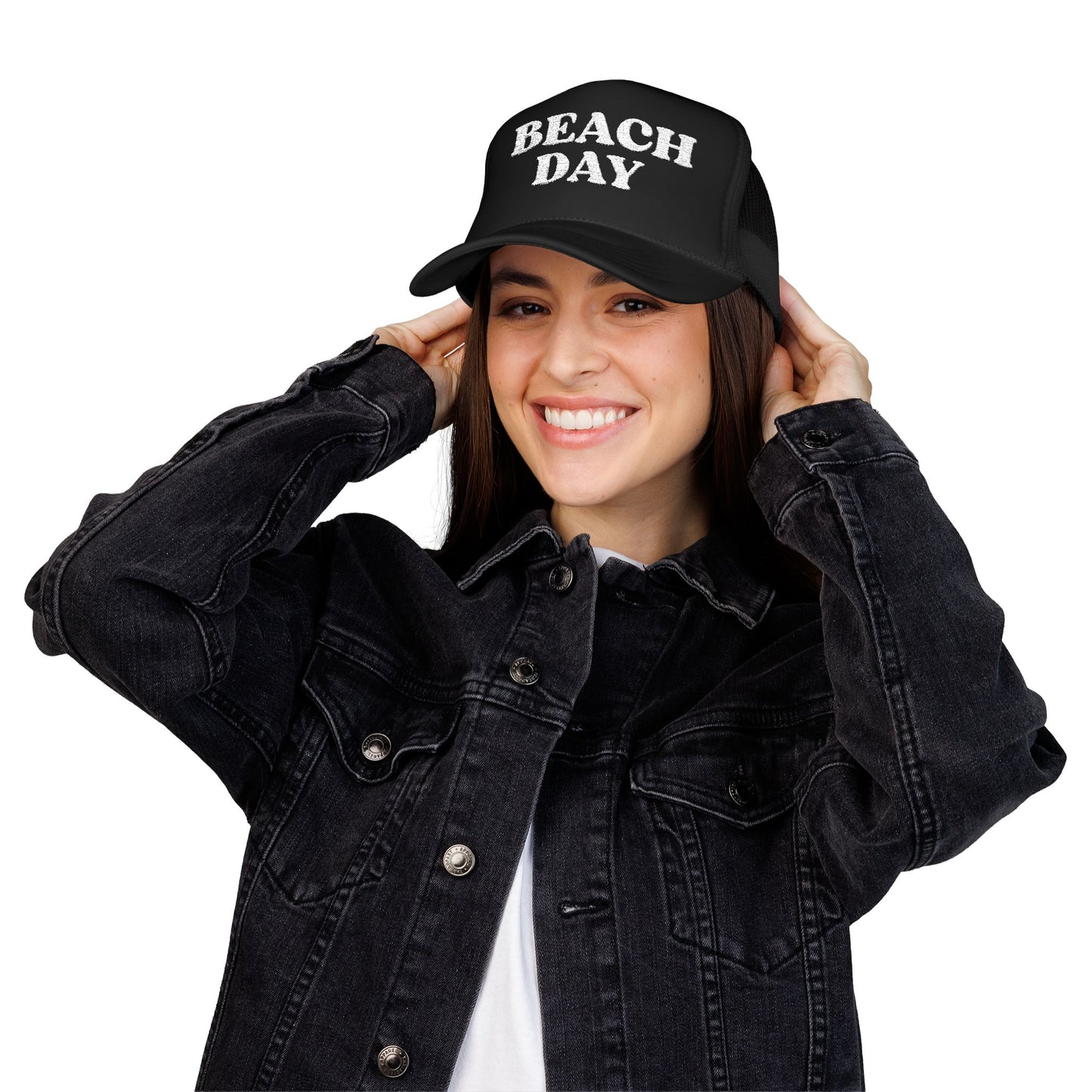 Beach Day- Embroidered Foam Trucker Hat