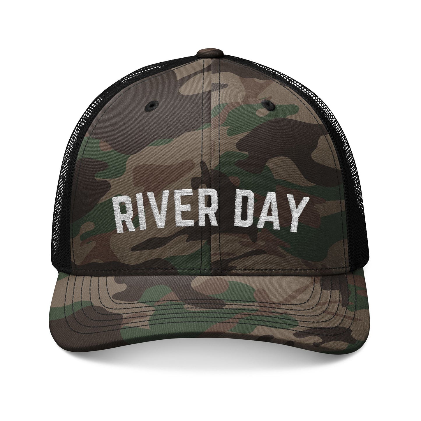 River Day- Embroidered Camo Hat