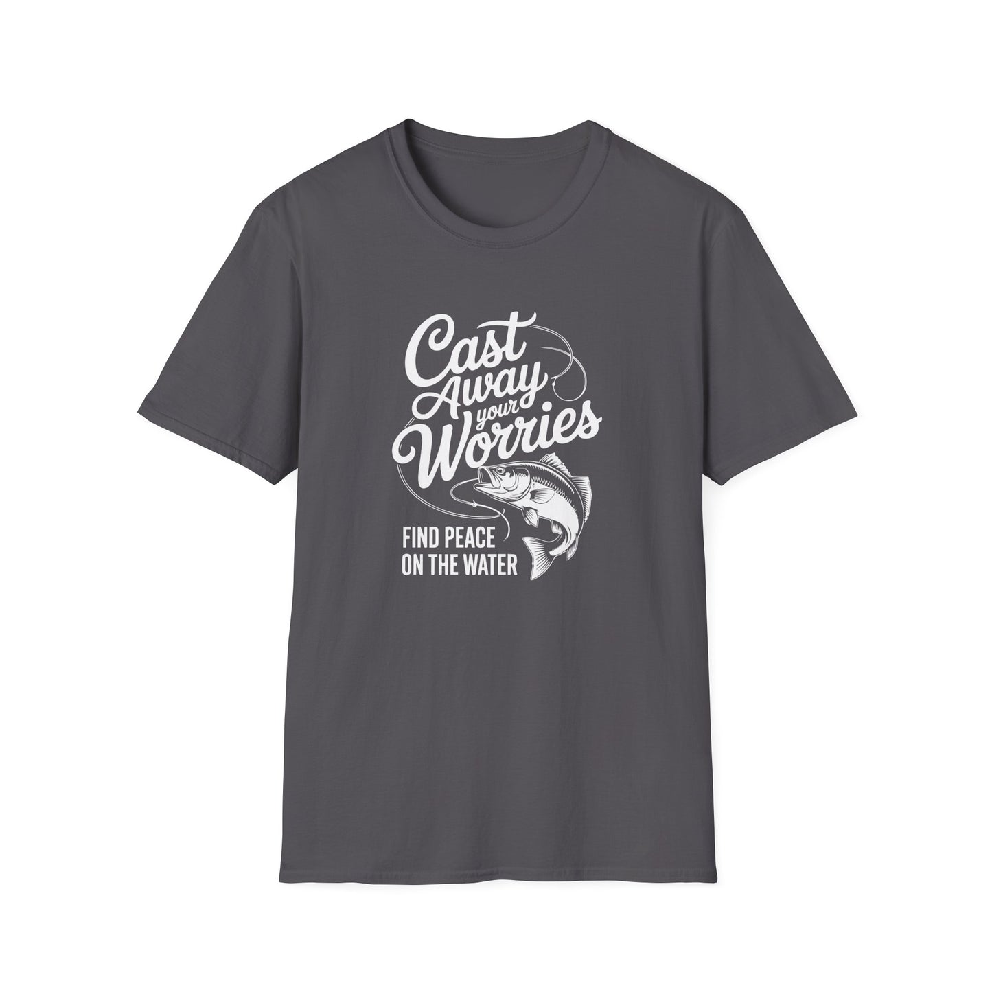 Cast Away Your Worries, Find Peace on the Water T-shirt