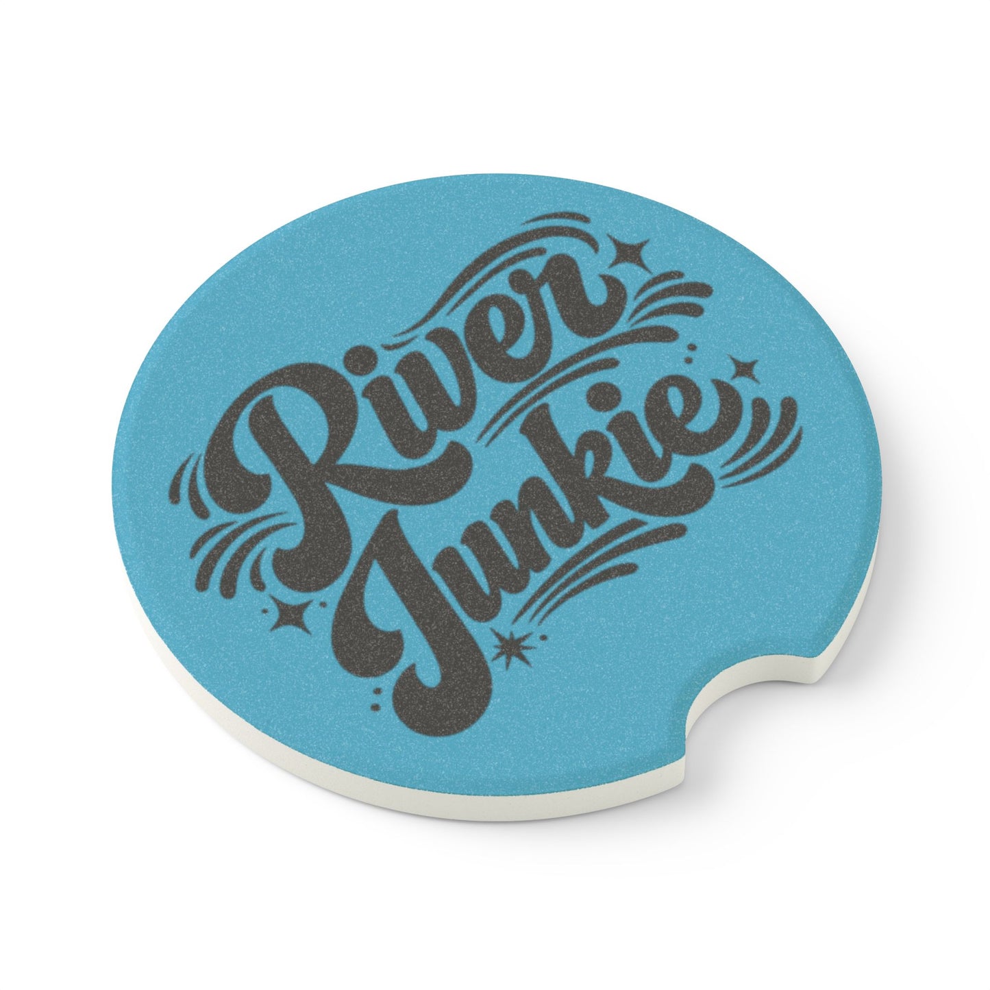 River Junkie- Soapstone Car Coaster