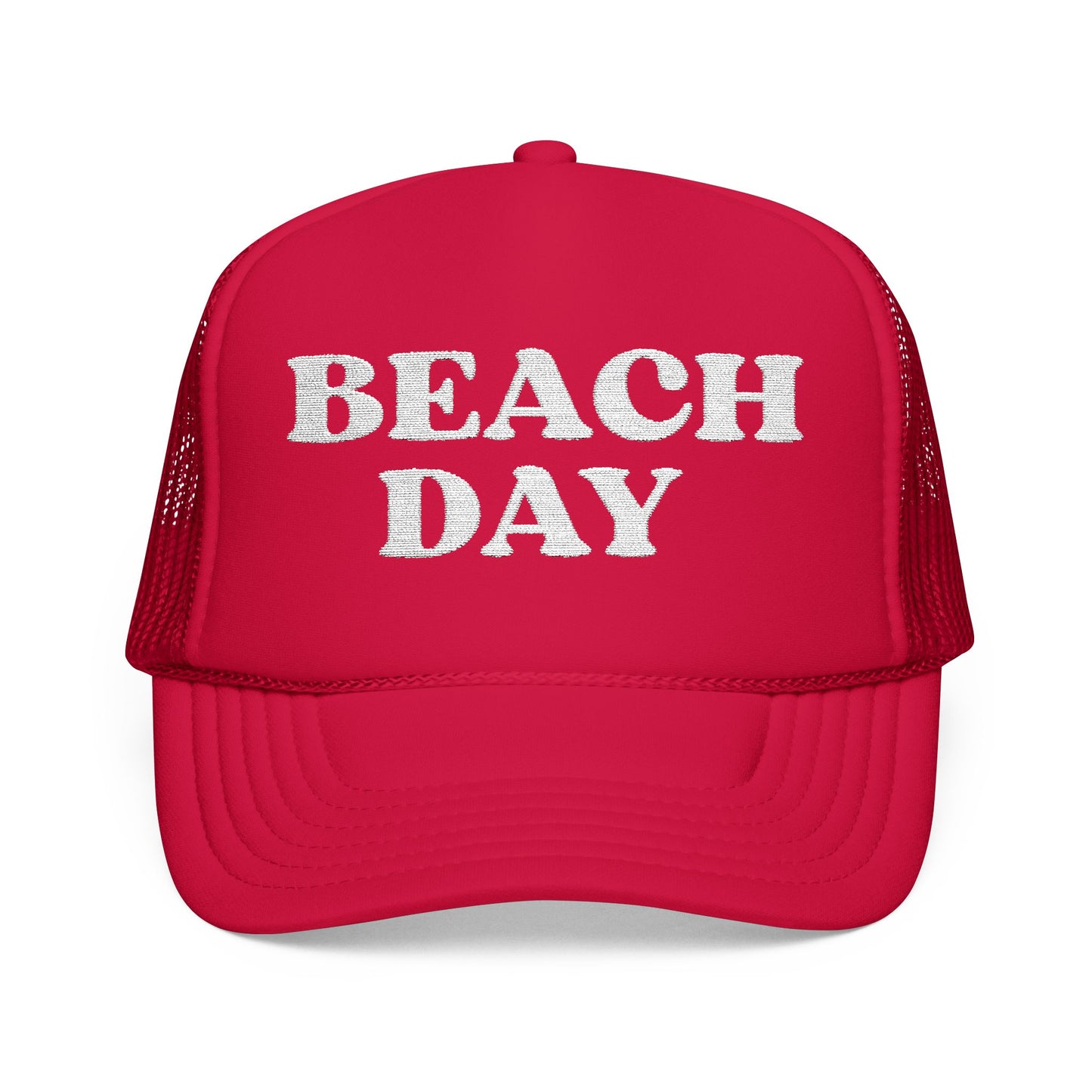 Beach Day- Embroidered Foam Trucker Hat