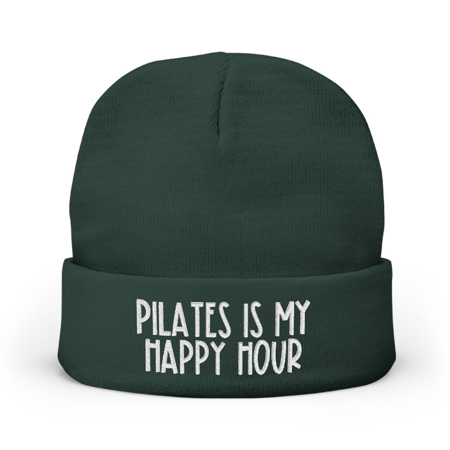 Pilates Is My Happy Hour Knit Beanie