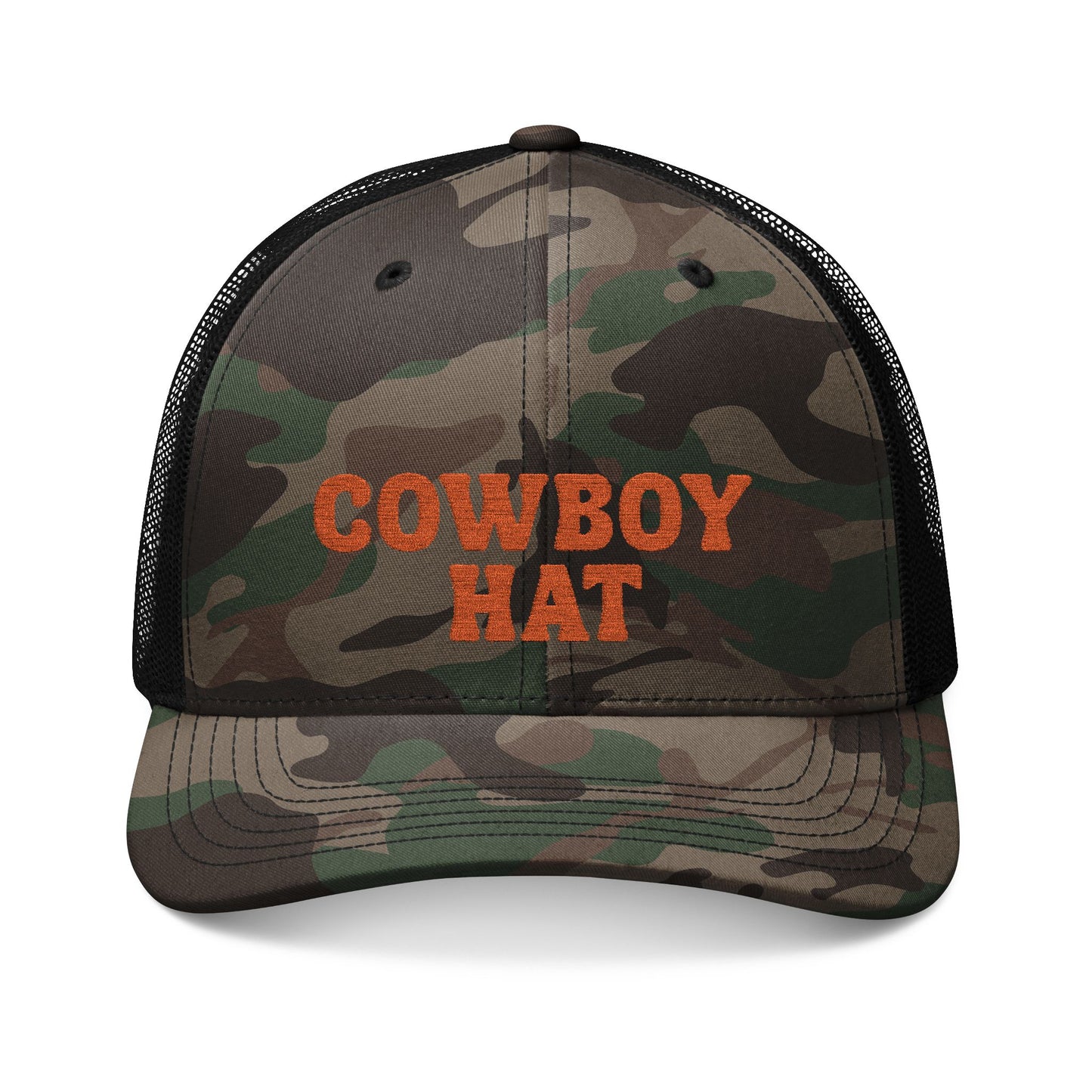 Cowboy Hat- Embroidered Camo Hat