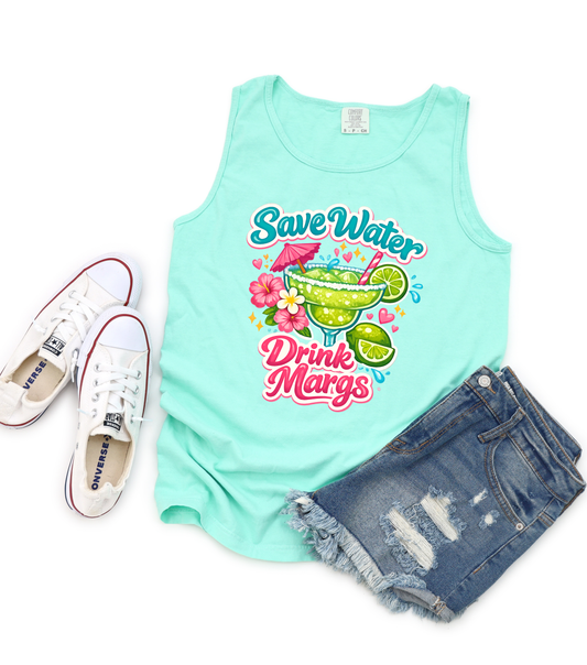 Save Water Drink Margs- Comfort Colors Tank