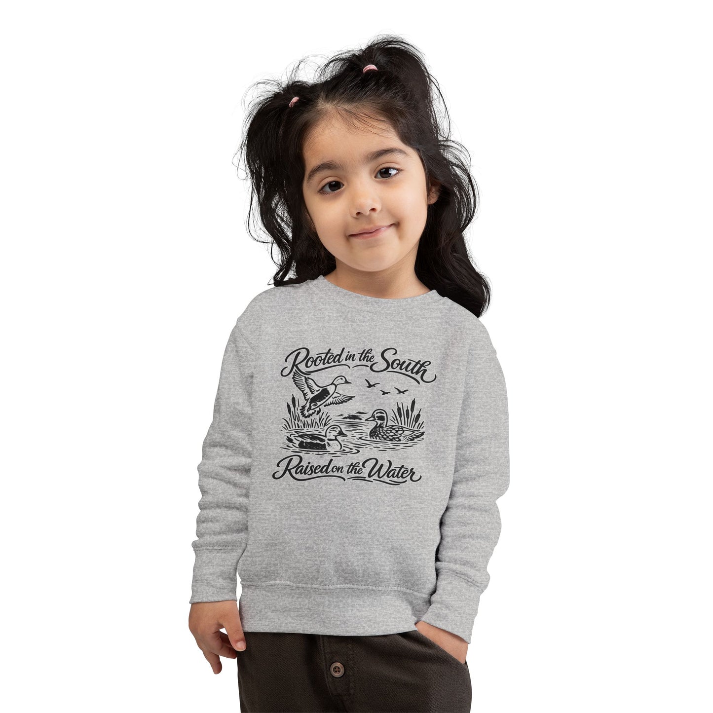 Rooted in the South, Raised on the Water- Toddler Sweatshirt