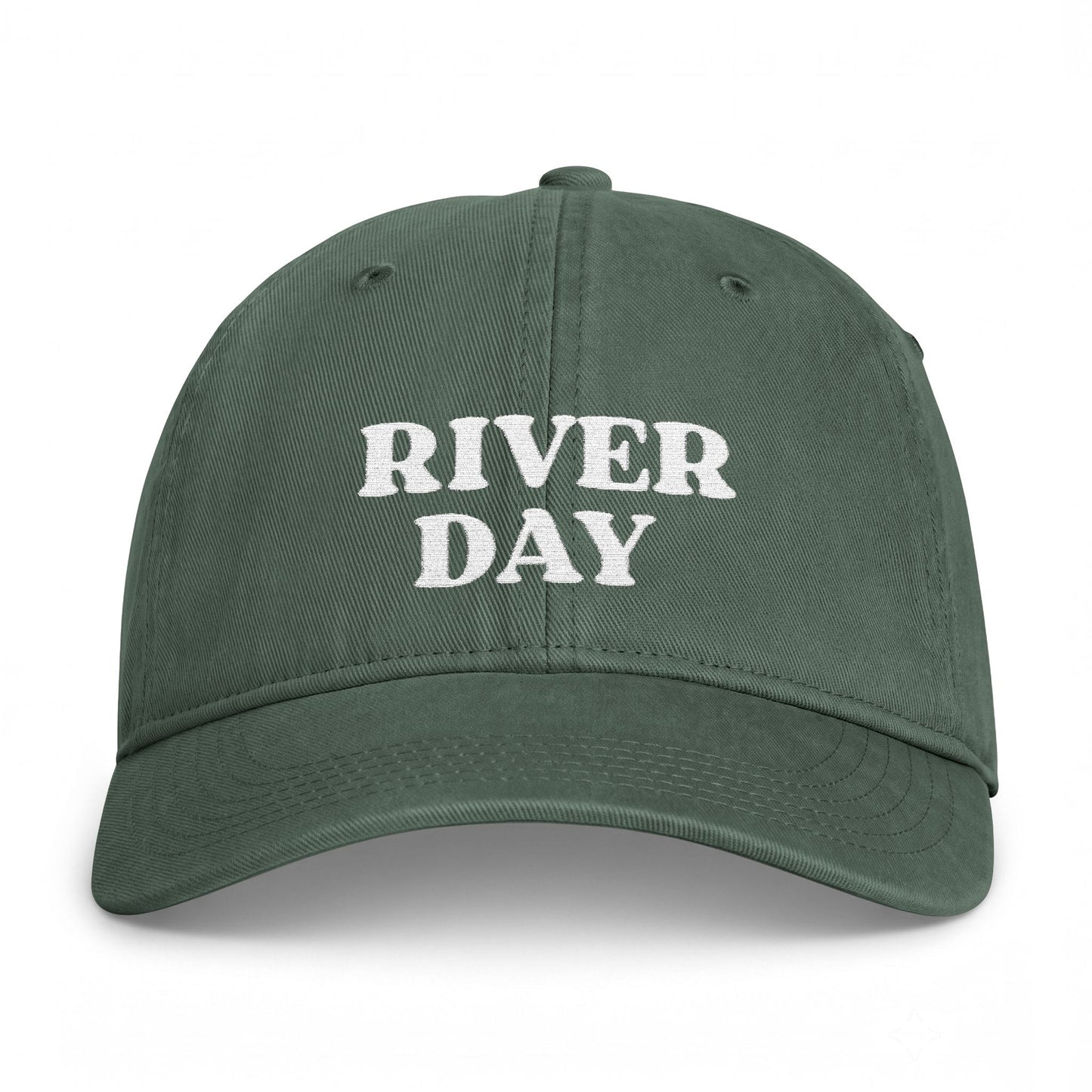 Washed River Day Embroidered Hat
