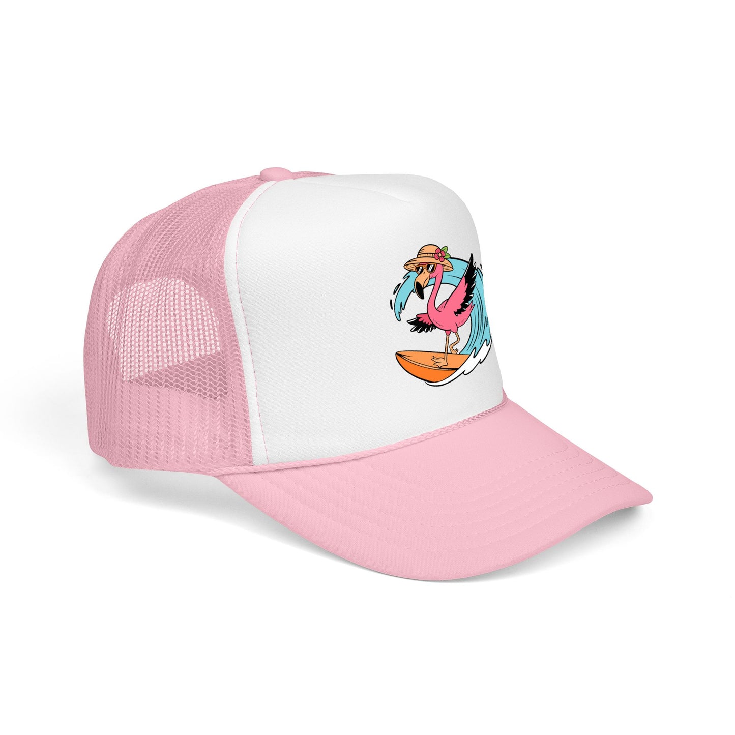 Surfing Flamingo Trucker Hat