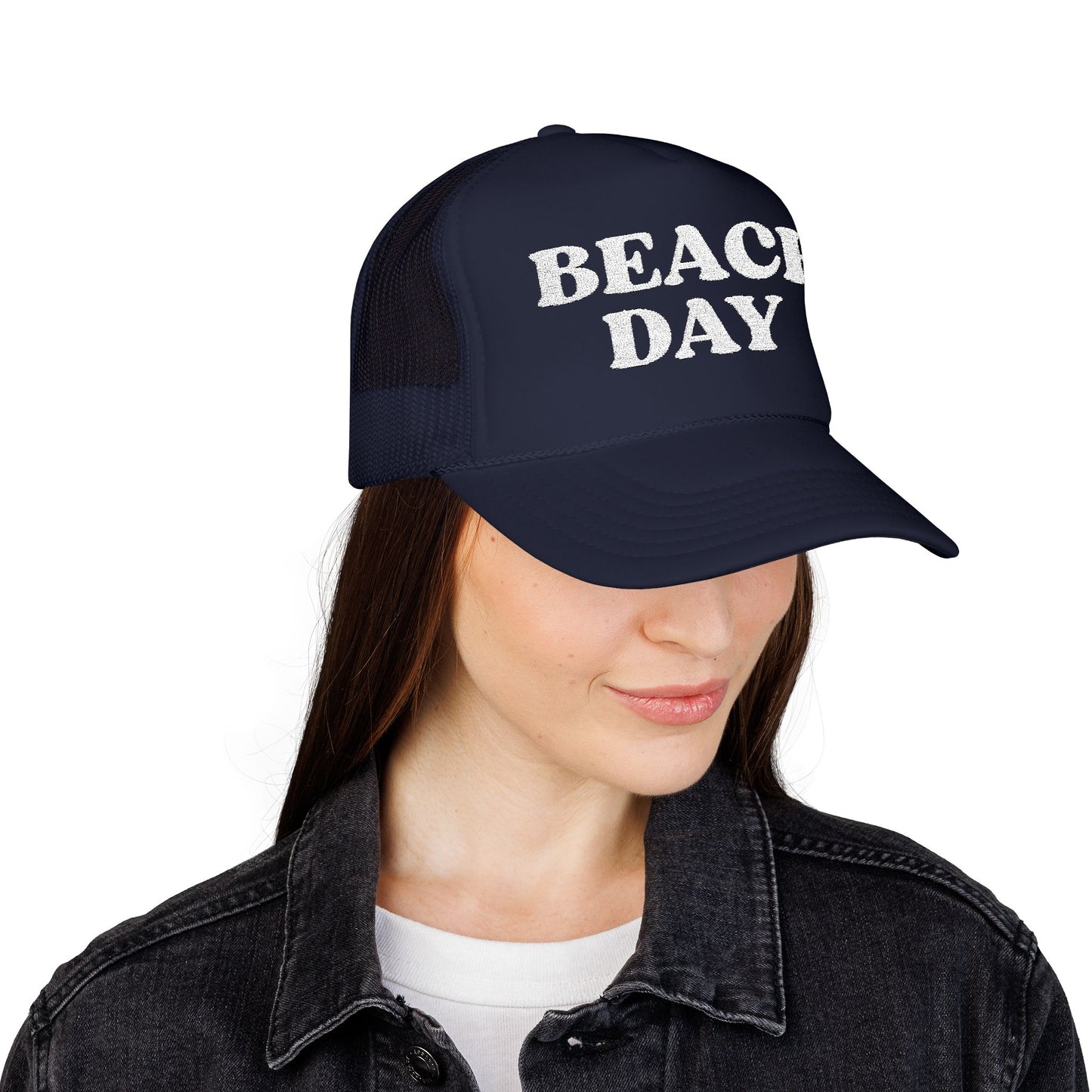 Beach Day- Embroidered Foam Trucker Hat