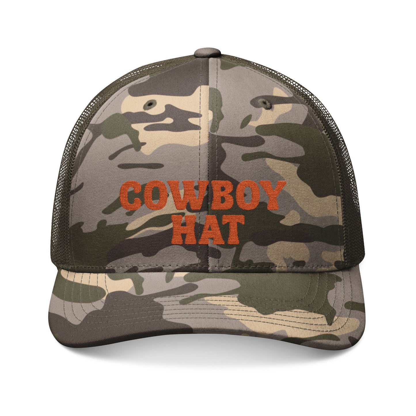 Cowboy Hat- Embroidered Camo Hat